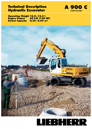 Gumikerekes kotrók Liebherr A 900 C Litronic