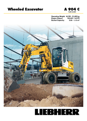 Gumikerekes kotrók Liebherr A 904 C Litronic