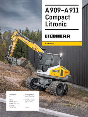 Gumikerekes kotrók Liebherr A 911 Compact Litronic 