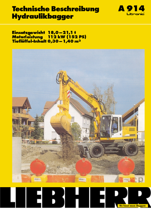 Gumikerekes kotrók Liebherr A 914 Litronic