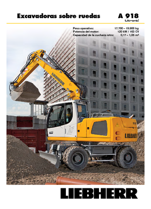 Gumikerekes kotrók Liebherr A 918 Litronic