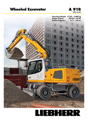 Gumikerekes kotrók Liebherr A 918 Litronic