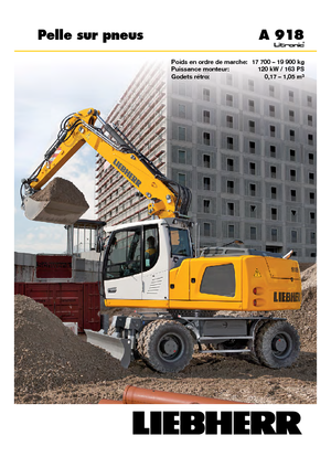 Gumikerekes kotrók Liebherr A 918 Litronic