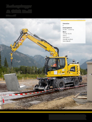 Gumikerekes kotrók Liebherr A 922 Rail Litronic G6.0