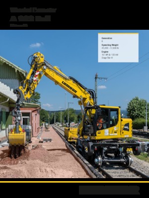 Gumikerekes kotrók Liebherr A 922 Rail Litronic