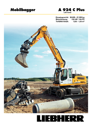 Gumikerekes kotrók Liebherr A 924 C Plus Litronic