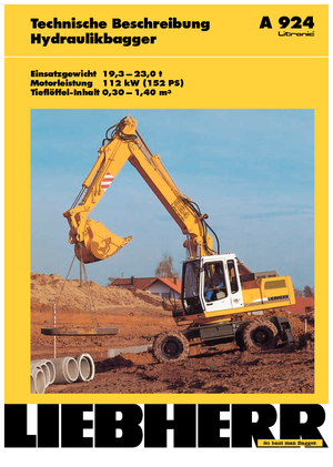 Gumikerekes kotrók Liebherr A 924 Litronic