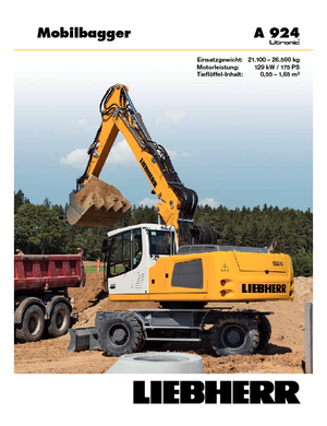 Gumikerekes kotrók Liebherr A 924 Litronic