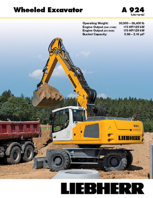 Gumikerekes kotrók Liebherr A 924 Litronic