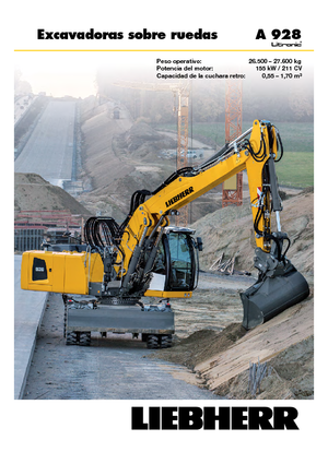 Gumikerekes kotrók Liebherr A 928 Litronic