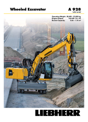 Gumikerekes kotrók Liebherr A 928 Litronic