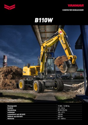 Gumikerekes kotrók Yanmar B 110 PB