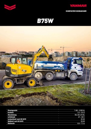 Gumikerekes kotrók Yanmar B 75 Circular