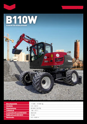 Gumikerekes kotrók Yanmar B110W