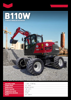 Gumikerekes kotrók Yanmar B110W 
