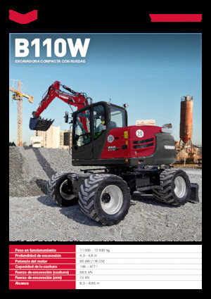 Gumikerekes kotrók Yanmar B110W 