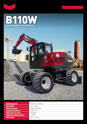 Gumikerekes kotrók Yanmar B110W 
