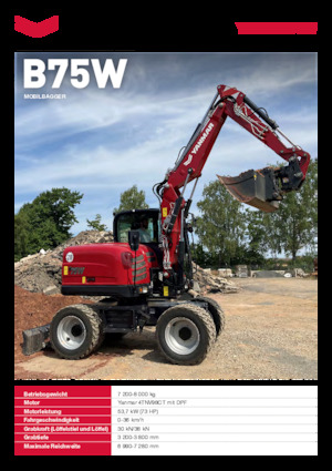Gumikerekes kotrók Yanmar B75W TPA 