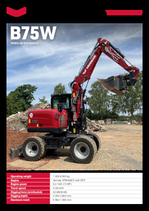 Gumikerekes kotrók Yanmar B75W TPA 