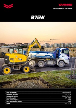 Gumikerekes kotrók Yanmar B75W