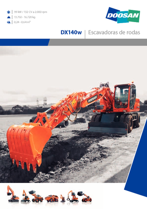 Gumikerekes kotrók Doosan DX 140 W