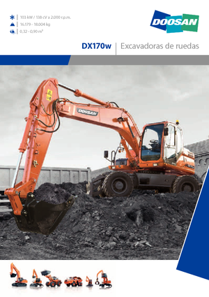 Gumikerekes kotrók Doosan DX170W