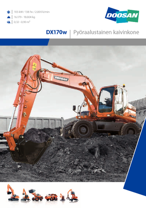 Gumikerekes kotrók Doosan DX170W