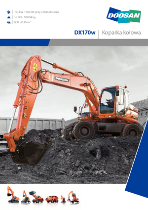 Gumikerekes kotrók Doosan DX170W