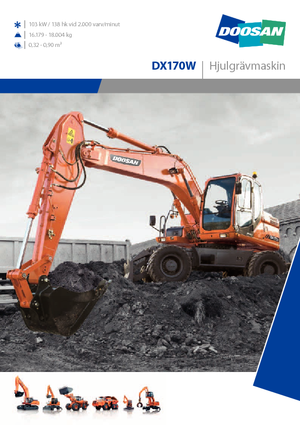 Gumikerekes kotrók Doosan DX170W