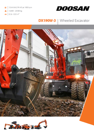 Gumikerekes kotrók Doosan DX190W-3