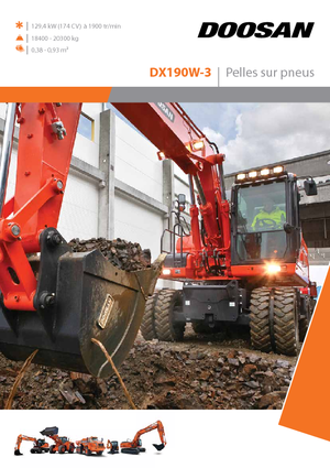 Gumikerekes kotrók Doosan DX190W-3