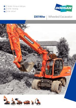 Gumikerekes kotrók Doosan DX 190 W