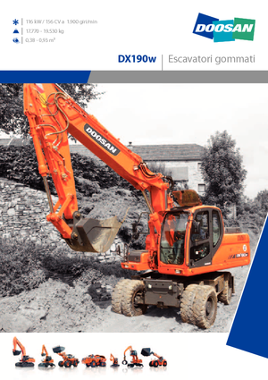 Gumikerekes kotrók Doosan DX 190 W