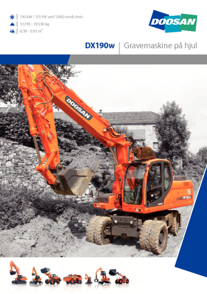 Gumikerekes kotrók Doosan DX 190 W