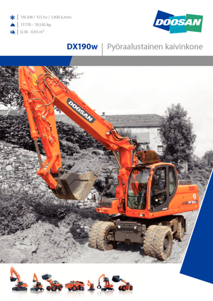 Gumikerekes kotrók Doosan DX 190 W