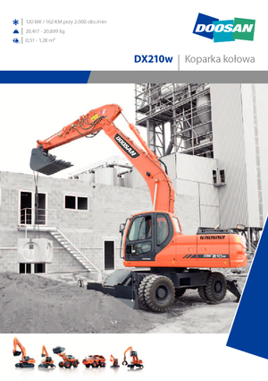 Gumikerekes kotrók Doosan DX210W
