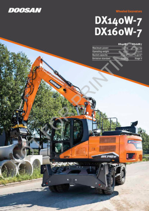 Gumikerekes kotrók Doosan DX140W-7