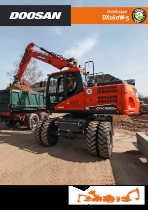 Gumikerekes kotrók Doosan DX160W-5