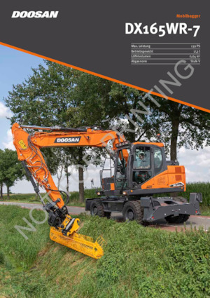 Gumikerekes kotrók Doosan DX165WR-7