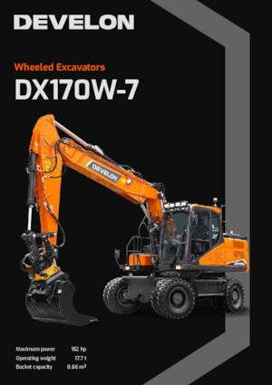 Gumikerekes kotrók Develon DX170W-7 