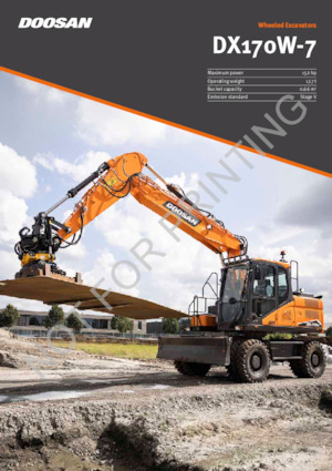 Gumikerekes kotrók Doosan DX170W-7
