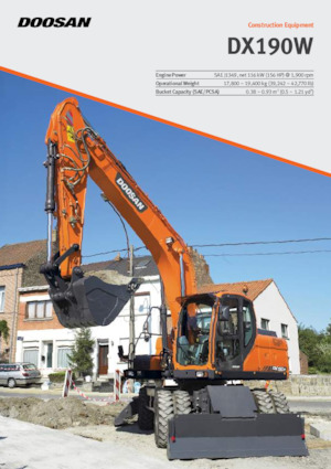 Gumikerekes kotrók Doosan DX190W