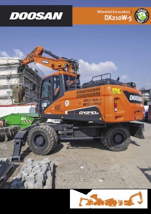 Gumikerekes kotrók Doosan DX210W-5