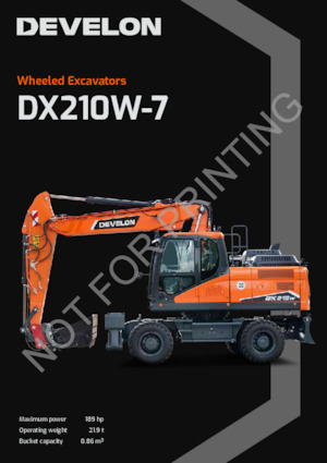 Gumikerekes kotrók Develon DX210W-7 