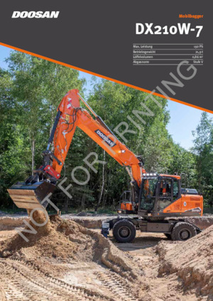 Gumikerekes kotrók Doosan DX210W-7