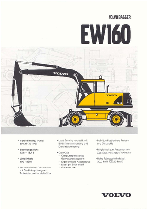 Gumikerekes kotrók Volvo EW160