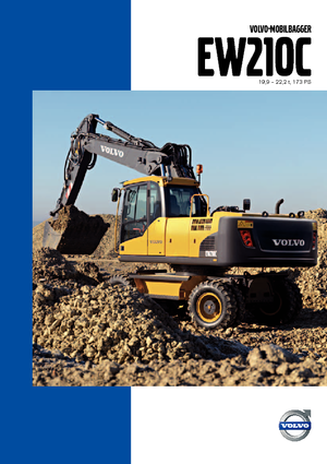 Gumikerekes kotrók Volvo EW210C