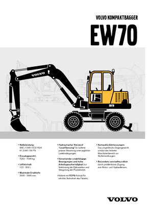 Gumikerekes kotrók Volvo EW70