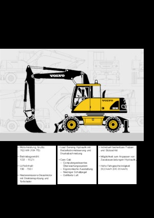Gumikerekes kotrók Volvo EW140