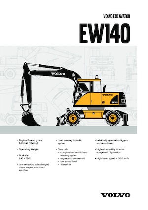 Gumikerekes kotrók Volvo EW140